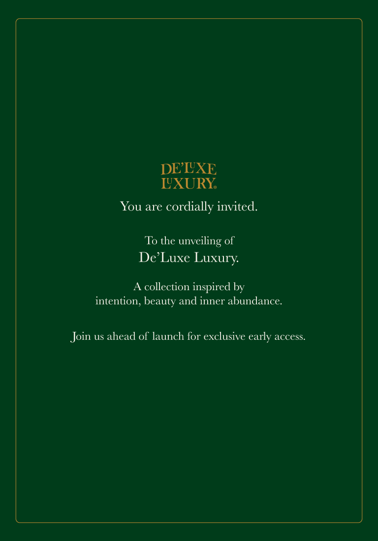 De'Luxe Luxury invitation with emerald background