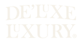 De'Luxe Luxury signature logo in off white